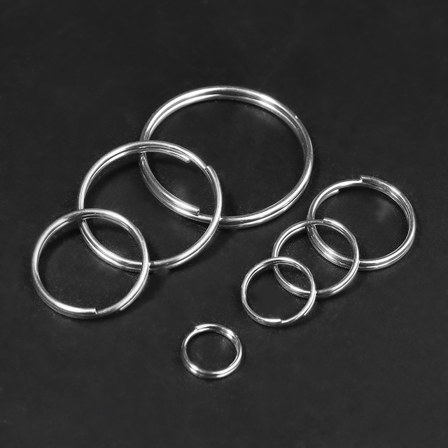 Breloczek na klucze złącze key ring ze stali nierdzewnej, podwójna warstwa, dzielone pierścienie dla DIY tworzenia biżuterii - 8/10/12/15/16/20/25mm - Wianko - 3