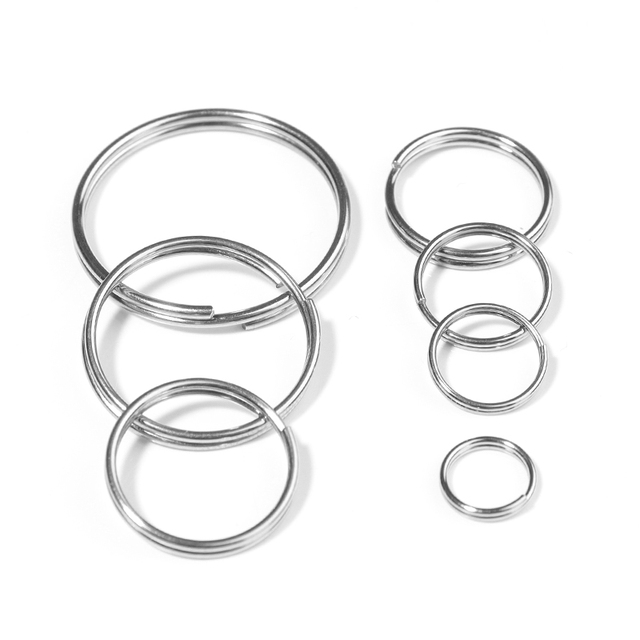 Breloczek na klucze złącze key ring ze stali nierdzewnej, podwójna warstwa, dzielone pierścienie dla DIY tworzenia biżuterii - 8/10/12/15/16/20/25mm - Wianko - 5