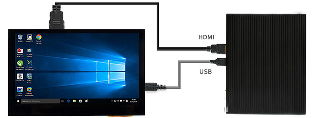 Monitor LCD 4.3 z ekranem dotykowym i portem HDMI dla Raspberry Pi 4/3/Zero, obsługa Raspbian/Ubuntu/Windows 10/8 - Wianko - 6