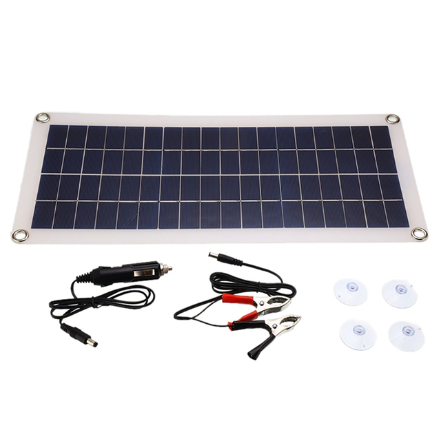 Panel solarny o mocy 100W 18V - elastyczne ogniwa słoneczne z kontrolerem USB do samochodów, jachtów, ładowarek campingowych i aktywnego wypoczynku na świeżym powietrzu - Wianko - 2