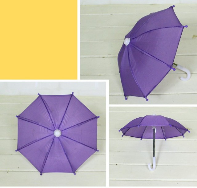 Kolorowy mini parasol dla lalki Blythes Doll 1/6 z przeciwwietrznym mechanizmem, 31,8 cm, zabawka dla dzieci - Wianko - 6