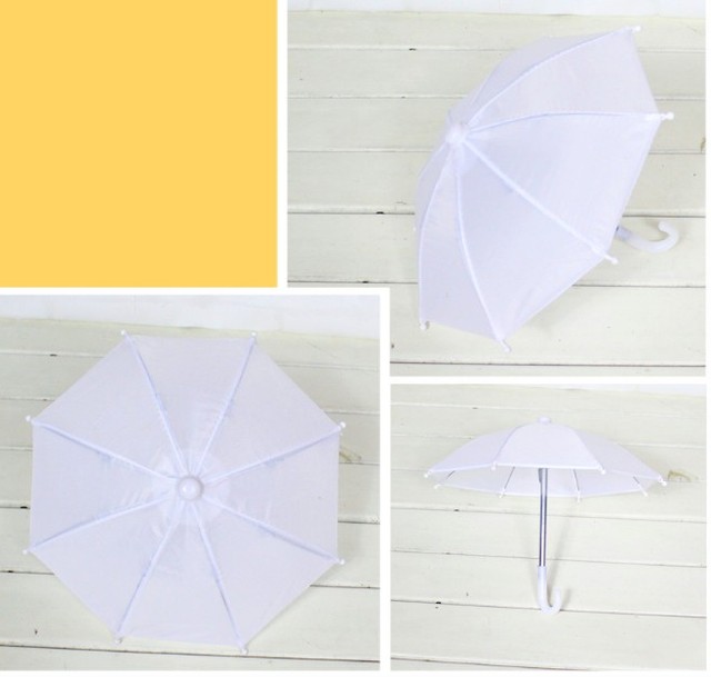 Kolorowy mini parasol dla lalki Blythes Doll 1/6 z przeciwwietrznym mechanizmem, 31,8 cm, zabawka dla dzieci - Wianko - 1