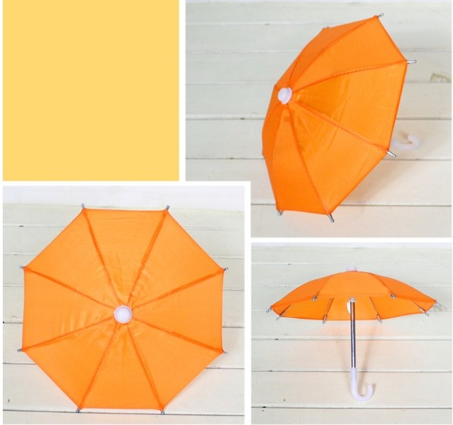 Kolorowy mini parasol dla lalki Blythes Doll 1/6 z przeciwwietrznym mechanizmem, 31,8 cm, zabawka dla dzieci - Wianko - 5