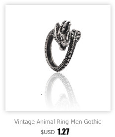 Pierścień męski retro w stylu punk z dwugłowym wężem na palec wskazujący - Wianko - 34