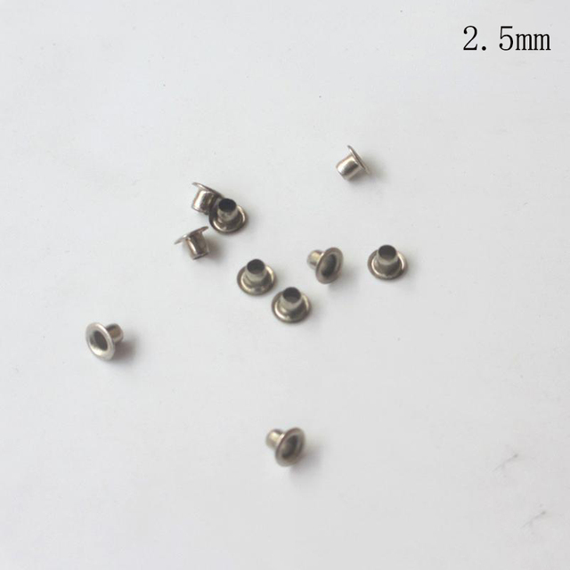 500 sztuk metalowych oczek 4mm do tworzenia galanterii skórzanej - Wianko - 4