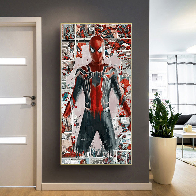 Obraz na płótnie Disney Marvel Avengers - superpool Deadpool Graffiti - Wall Art - Picture Room Cuadros - Home Decor - Wianko - 6