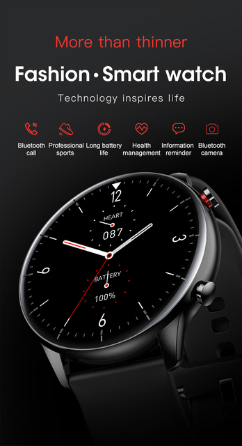 Ultra-cienki inteligentny zegarek L21 z pełnymi wyświetlaczami o rozdzielczości 240*240, wodoodporny SmartWatch z podwójnymi łączami Bluetooth, 32MB + 32MB - Wianko - 1