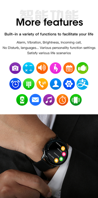 Ultra-cienki inteligentny zegarek L21 z pełnymi wyświetlaczami o rozdzielczości 240*240, wodoodporny SmartWatch z podwójnymi łączami Bluetooth, 32MB + 32MB - Wianko - 11