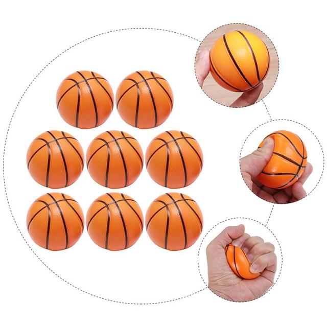 Komplet 8 piłek stresowych z pianki do koszykówki dla dzieci - Mini piłki do zabawy - Wianko - 15