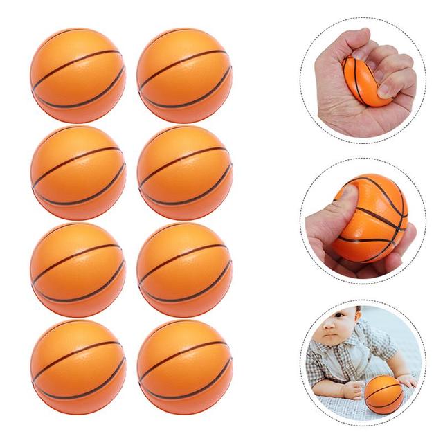 Komplet 8 piłek stresowych z pianki do koszykówki dla dzieci - Mini piłki do zabawy - Wianko - 3