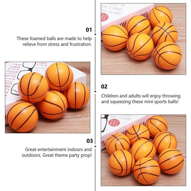 Komplet 8 piłek stresowych z pianki do koszykówki dla dzieci - Mini piłki do zabawy - Wianko - 6