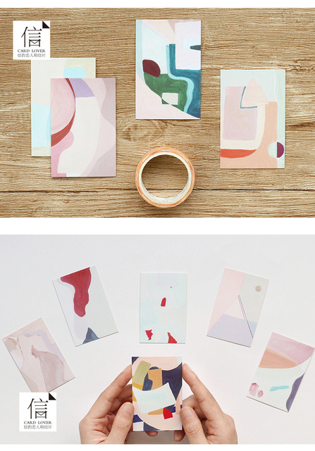 Wizytówki - Zestaw 28 kolorowych kartek urodzinowych Lomo Card Mini serii Kolorowe Życie, rozmiar 52x80mm - Wianko - 4