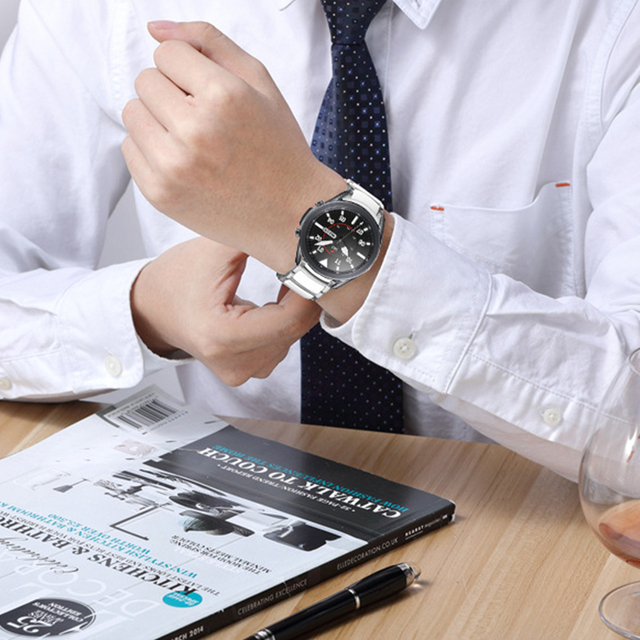 Bransoletka do zegarka Samsung Galaxy zespół 41mm/45mm Watch4 klasyczna stalowa ceramiczna Huawei GT2e - Wianko - 3