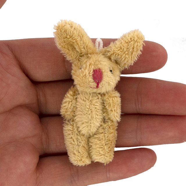 Akcesoria meblowe 1/12 dla lalki - pluszowy królik w skali miniaturowej do dekoracji wnętrz Dollhouse - Wianko - 12