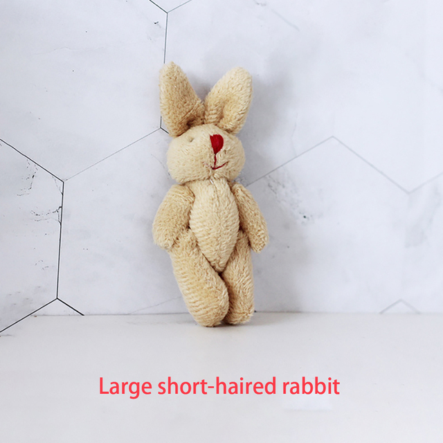 Akcesoria meblowe 1/12 dla lalki - pluszowy królik w skali miniaturowej do dekoracji wnętrz Dollhouse - Wianko - 7