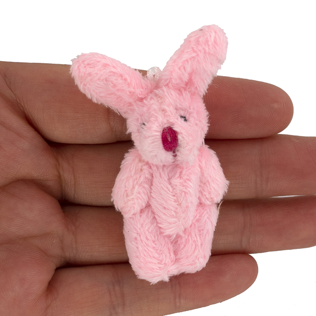 Akcesoria meblowe 1/12 dla lalki - pluszowy królik w skali miniaturowej do dekoracji wnętrz Dollhouse - Wianko - 14