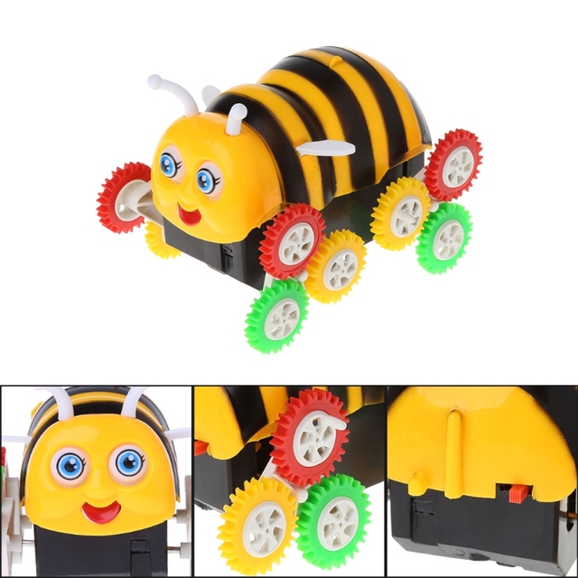 Niesamowity słodki elektryczny kreskówkowy samochodzik pszczoła 360 stopni Tumbling z 12 kołami - zabawka dla dzieci - Wianko - 3