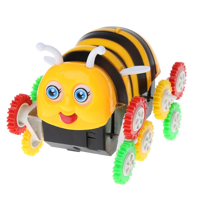 Niesamowity słodki elektryczny kreskówkowy samochodzik pszczoła 360 stopni Tumbling z 12 kołami - zabawka dla dzieci - Wianko - 4