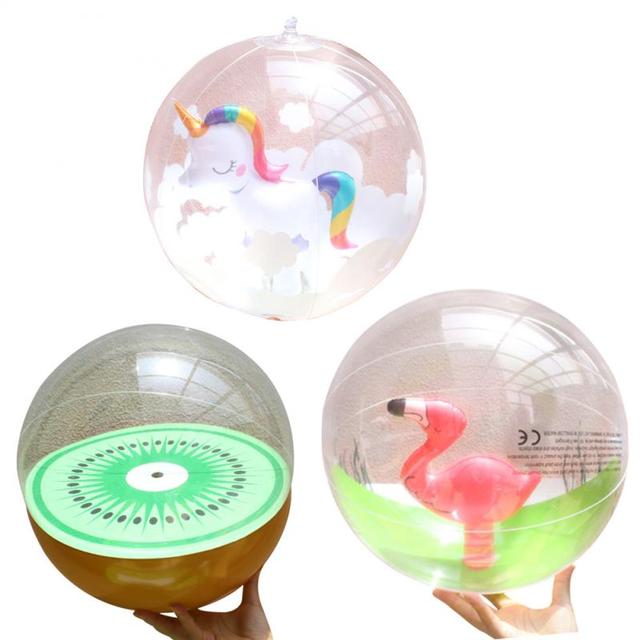 Dmuchana przezroczysta piłka PVC do zabawy w wodne rekwizyty fotograficzne i basen z piłeczkami nadmuchiwane - kategoria: Nadmuchiwane trampoliny - Wianko - 1