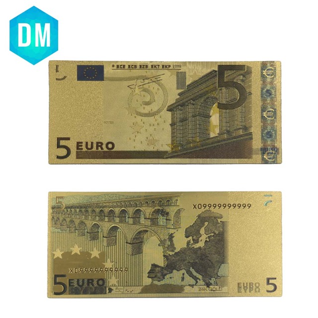 Replika 5 banknotów Euro 24KT 99.9% złota - zestaw 10 sztuk - Wianko - 17