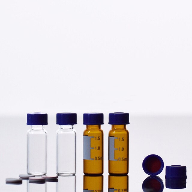 Butelka laboratoryjna 9-425 z 100 sztukami wysokosprawnymi próbnikami automatycznymi do chromatografii cieczowej HPLC - Wianko - 3