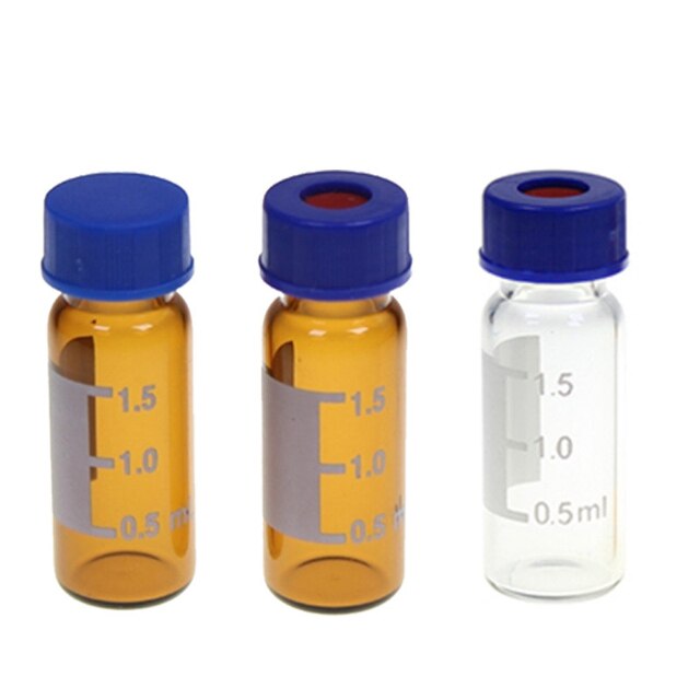 Butelka laboratoryjna 9-425 z 100 sztukami wysokosprawnymi próbnikami automatycznymi do chromatografii cieczowej HPLC - Wianko - 2