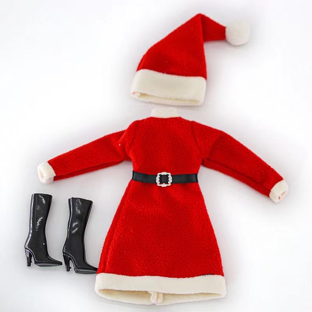 Sukienka świąteczna dla lalek Barbie - prezenty dla dzieci, akcesoria, zabawki DIY - Wianko - 1