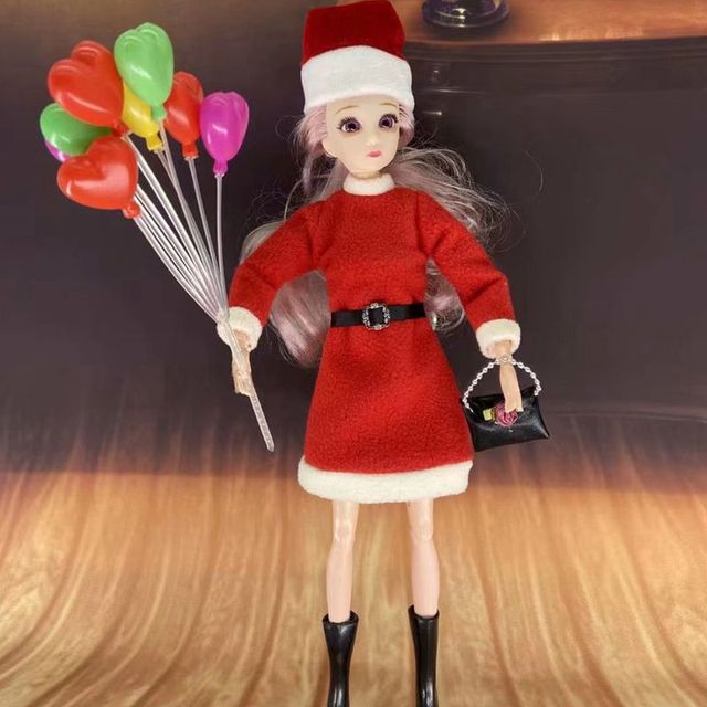 Sukienka świąteczna dla lalek Barbie - prezenty dla dzieci, akcesoria, zabawki DIY - Wianko - 2