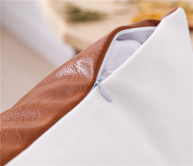Poszewka na poduszkę Europejskiej i amerykańskiej mody z drukiem na bawełnianym płótnie PU szwami (bez wypełnienia) - jeden rozmiar - Wianko - 13