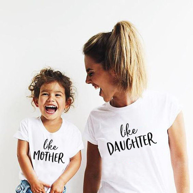 Koszulka dla Mamy i Dziewczynki w zabawnym stylu, Pasujące Stroje dla Rodziny - Wianko - 4