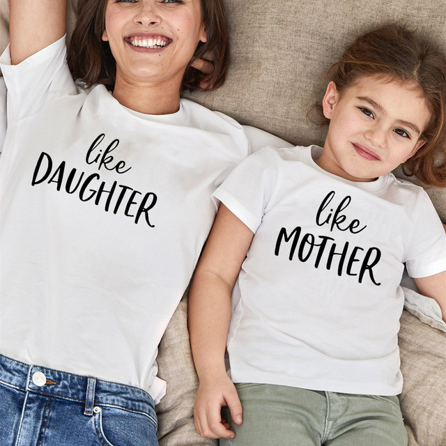 Koszulka dla Mamy i Dziewczynki w zabawnym stylu, Pasujące Stroje dla Rodziny - Wianko - 3