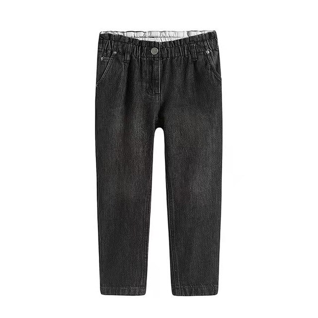Ciepłe aksamitne spodnie dziecięce 2021 BP jesienne i zimowe, jednokolorowe dżinsy dla chłopców i dziewczynek - Wianko - 5