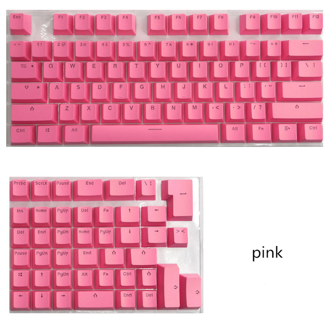 Zestaw 118 nasadek na klawisze PBT dla Mini klawiatur bezprzewodowych | RGB | różowy, szary, czerwony, niebieski - Wianko - 6