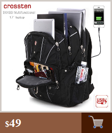 Plecak na laptopa 17 Cal Mochila Swiss Army o pojemności 45 litrów z portem ładowania USB - Wianko - 2