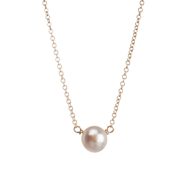 Pojedynczy wisiorek z imitacją perły - Vintage naszyjnik handmade z akrylową perełką dla kobiet - Wianko - 5