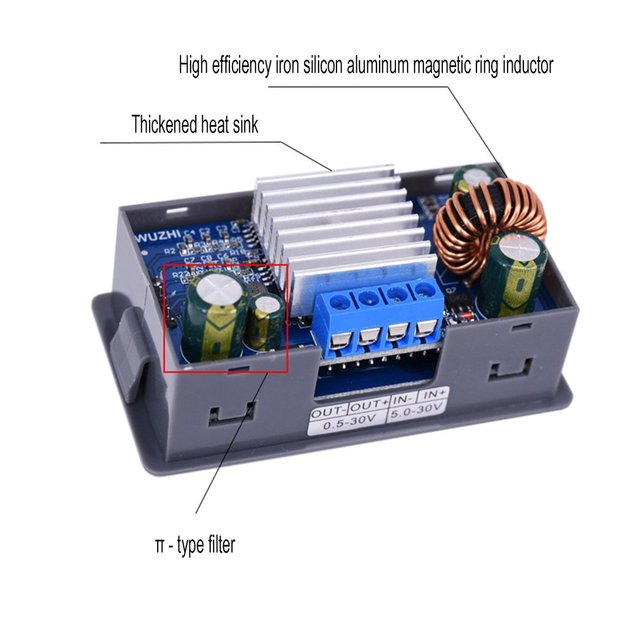 Moduł zasilania ZK-4KX CNC DC-DC Buck Boost Converter CV 0.5-30V 4A do ładowania baterii słonecznych - Wianko - 10