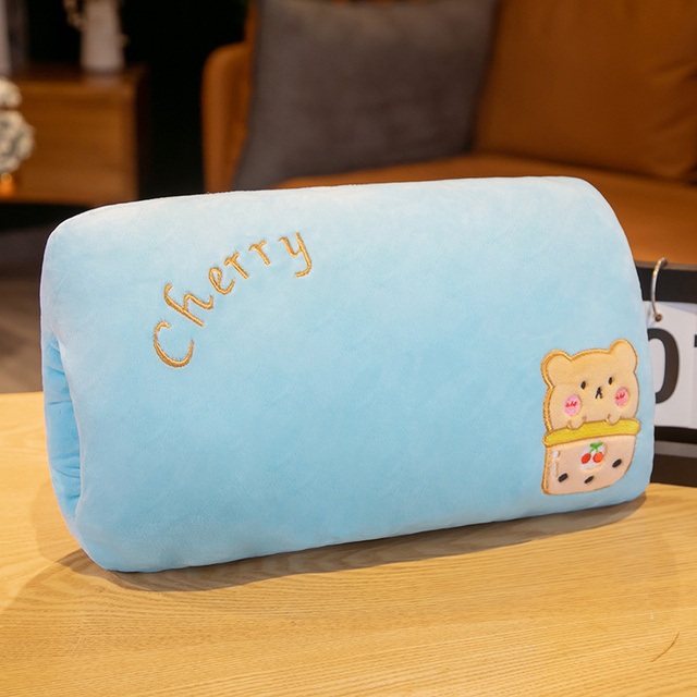 Poduszka Bubble Tea Boba pluszowa z ciepłym mlekiem - prezent urodzinowy dla dziecka z nadzieniem zwierzęcym w kreskówkowym stylu - Wianko - 7