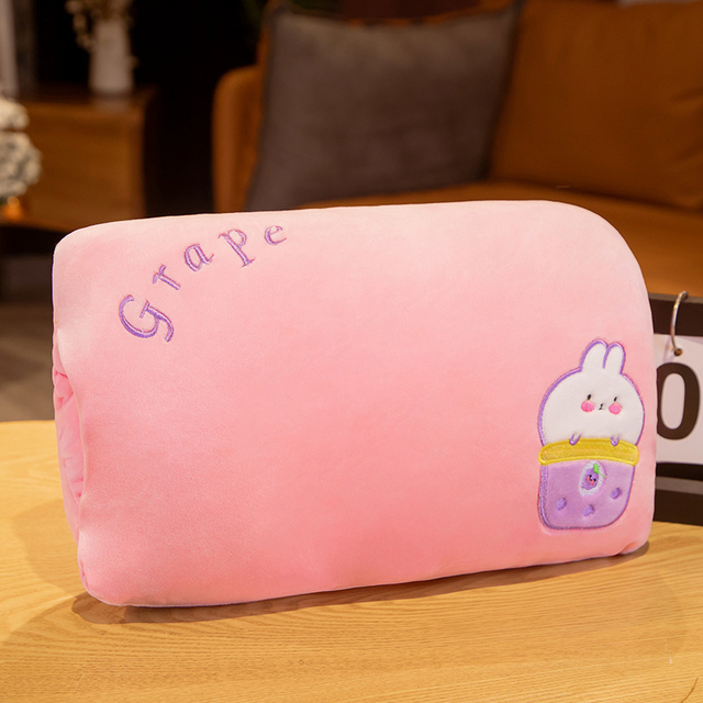 Poduszka Bubble Tea Boba pluszowa z ciepłym mlekiem - prezent urodzinowy dla dziecka z nadzieniem zwierzęcym w kreskówkowym stylu - Wianko - 6