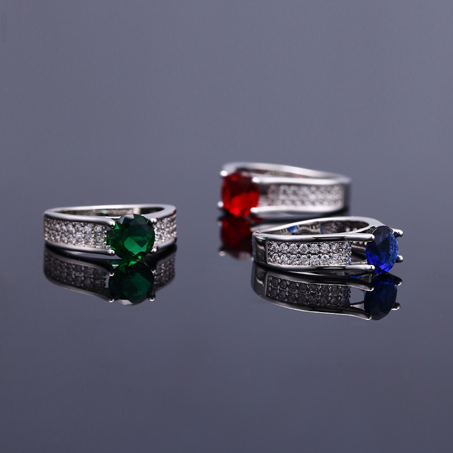 Biżuteria pierścionki Dainty - zaręczynowe pierścień z cyrkoniami dla kobiet, prezent na przyjęcie, obietnica obrączki - hurtowa sprzedaż - Wianko - 7