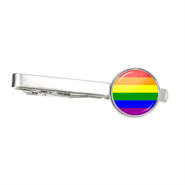 LGBT+ Spinki do krawatów w formie tęczy dla mężczyzn - Wianko - 28