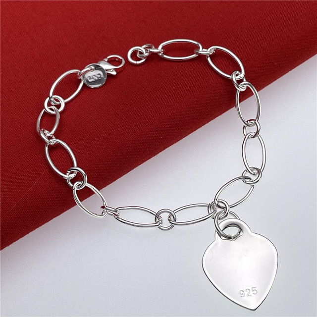 Wisiorek ważka serce - popularne marki 925 Sterling, srebro - biżuteria dla kobiet na wesele i imprezy - prezent - Wianko - 1