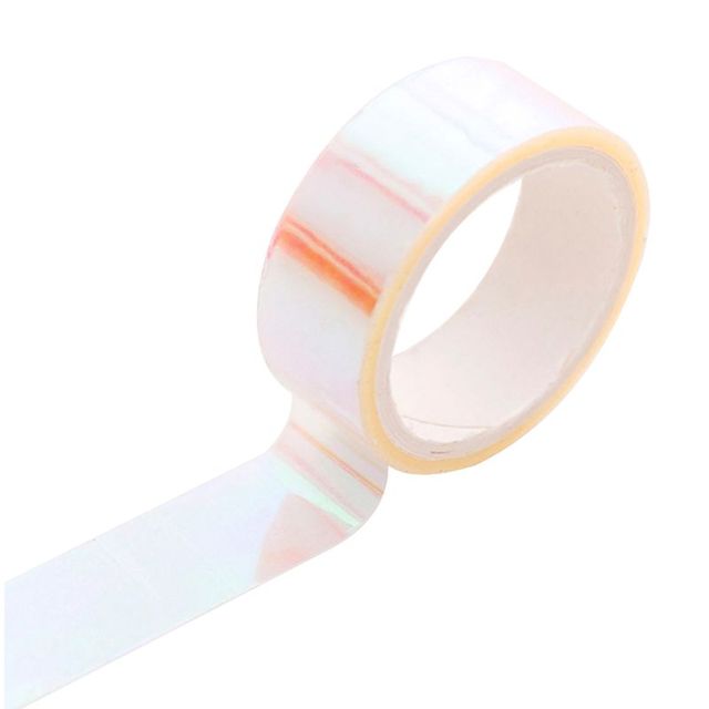 Brokat Rainbow Washi taśma papiernicza do Scrapbookingu z dekoracyjnym klejem - Wianko - 1