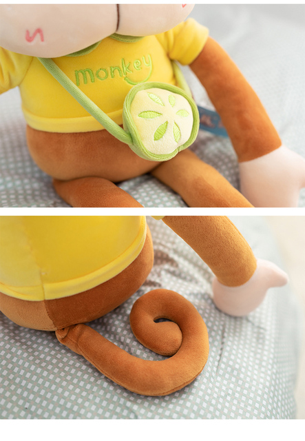 Pluszowa małpa z owocową torbą, 50CM, wysokiej jakości zabawka dla dziewczynki na walentynki - Wianko - 7