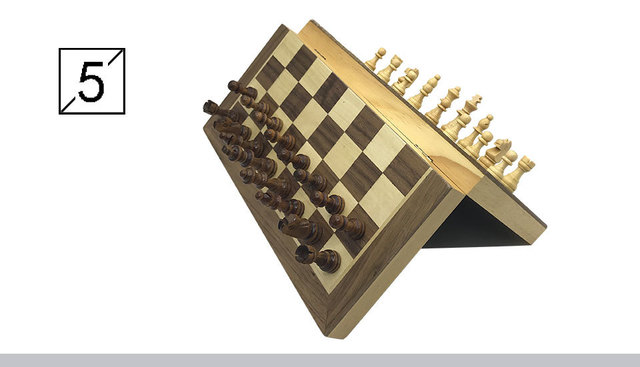 Zestaw szachowy Yernea magnetyczne, drewniane szachownice z litego drewna - wysoka jakość gry w szachy - Wianko - 6