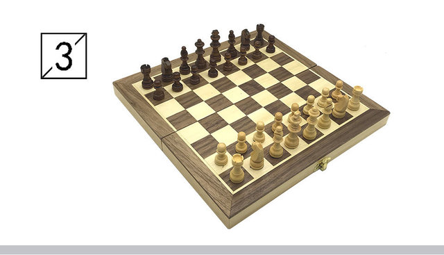 Zestaw szachowy Yernea magnetyczne, drewniane szachownice z litego drewna - wysoka jakość gry w szachy - Wianko - 4