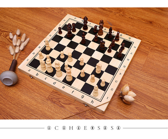 Zestaw szachowy Yernea magnetyczne, drewniane szachownice z litego drewna - wysoka jakość gry w szachy - Wianko - 16
