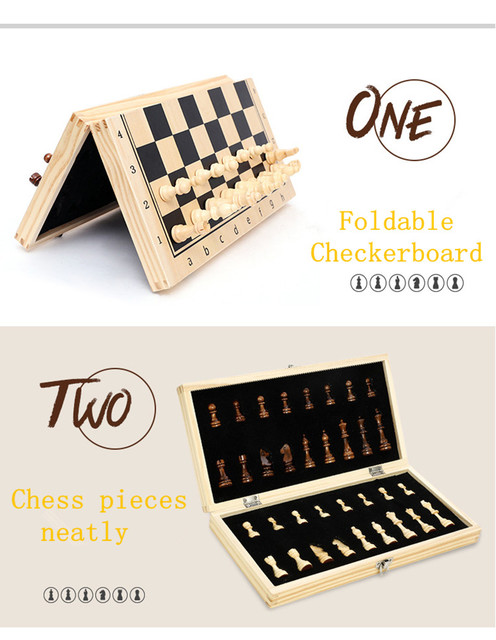 Zestaw szachowy Yernea magnetyczne, drewniane szachownice z litego drewna - wysoka jakość gry w szachy - Wianko - 13