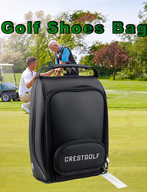 Przenośne buty golfowe CRESTGOLF damskie i męskie wodoodporne z torbą PU skórzaną - Wianko - 2
