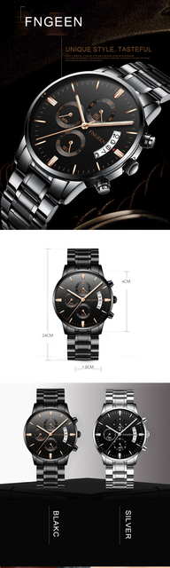 Męski zegarek kwarcowy marki luksusowej 2019 z automatyczną datą - Wianko - 1