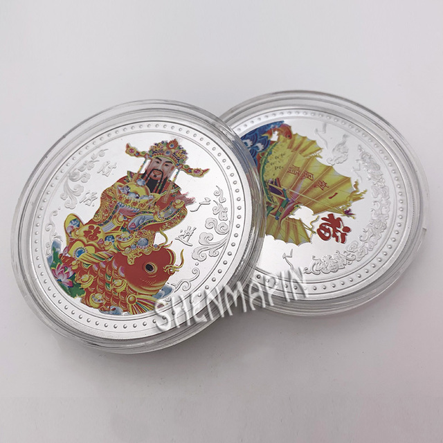 Bożek bogactwa - monetowy amulet szczęścia dla domu - kolekcja Koi ryby - Wianko - 7